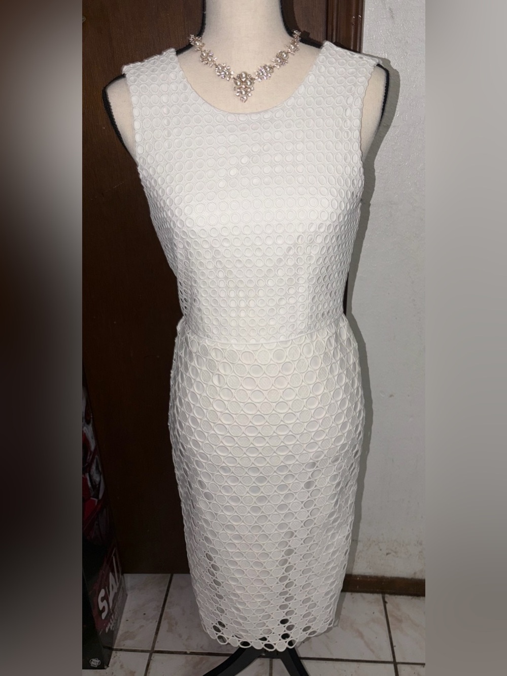 Ann Taylor Eyelet Sheath Dress size 2